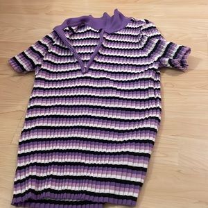 Pink,purple,white and black compression shirt